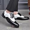 Male Casual Shoe Business Flat Men's Leather Shoes Pointed Toe Formal Dress Cheap Clearance Korean Style Low Price Summer Sale