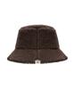 Bajal Va Square Label Reversible Bucket Hat Brown