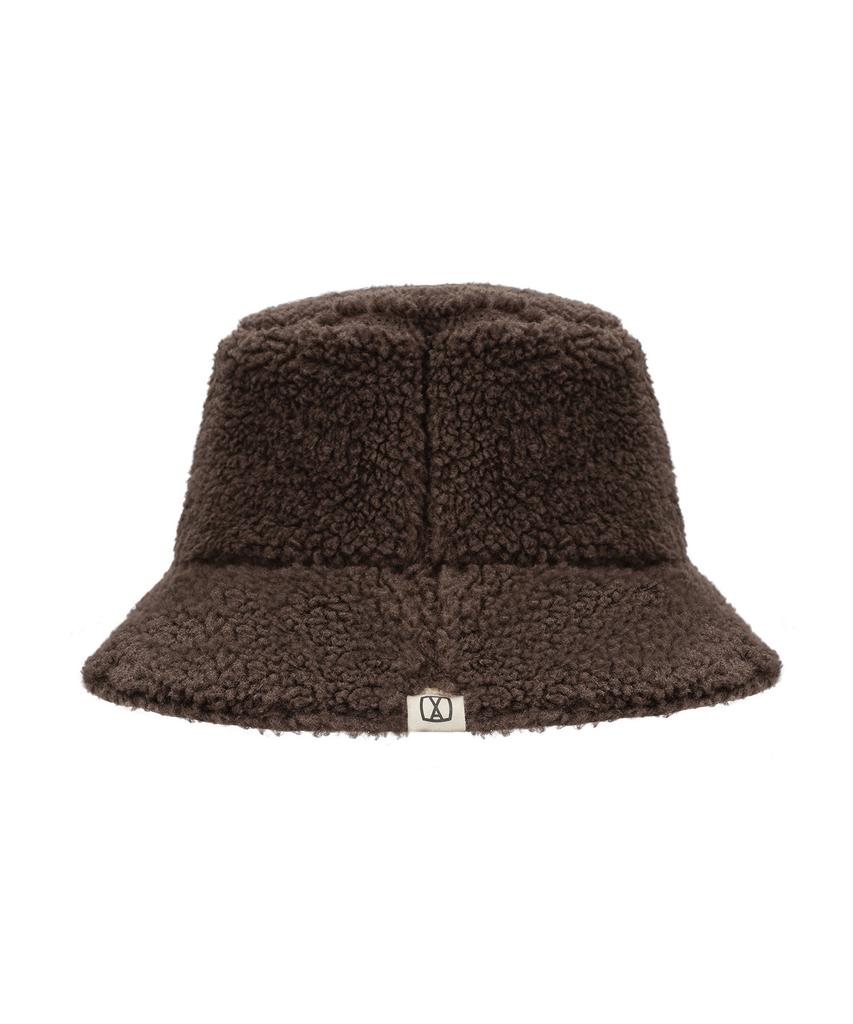 Bajal Va Square Label Reversible Bucket Hat Brown