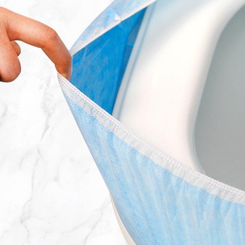10 Pcs/set Disposable Toilet Pad Double-layer Thick Non-woven Toilet Set Cover Tourist Full Coverage Waterproof Toilet Cover