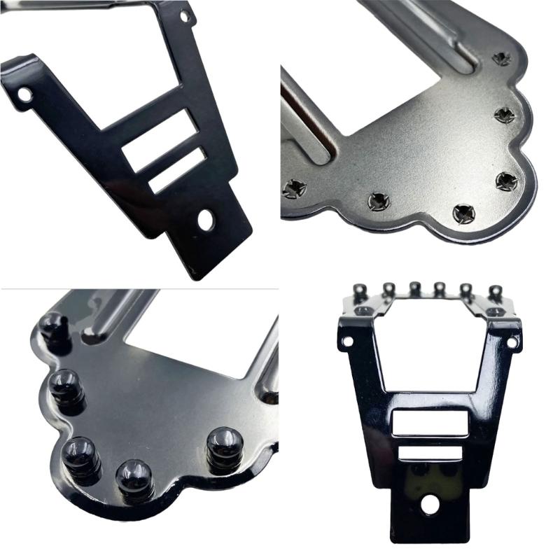 Heavy Duty Jazz Guitar Bridge Metal Texture Suitable for Enhancing Volumes and Customizable String Height Adjustment
