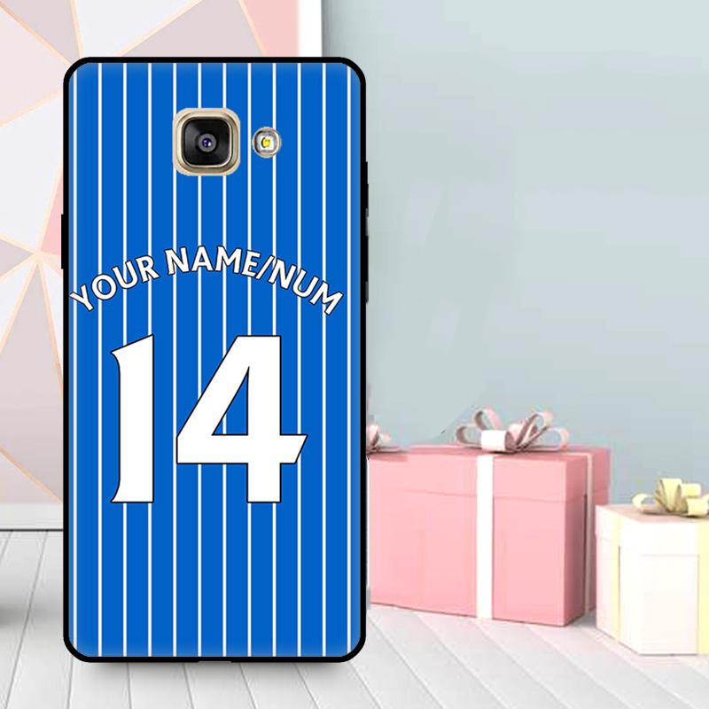 Personalised Football Number Strips Case For Samsung Galaxy J3 J5 J7 J1 2016 A3 A5 2017 J4 J6 J8 A7 A9 A6 A8 Plus 2018 Cover