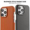 Patchwork Faux Leather Anti-Slip Phone Case for Apple 17 Pro Max/16/15/14 Pro/13/12, Trendy Half-Covered Hard Design