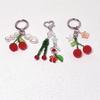 Elegant Cherry Style Keyring And Bag Embellishment Bags Pendant Key Holder Decors Keychain For Adding Fun To Your Look