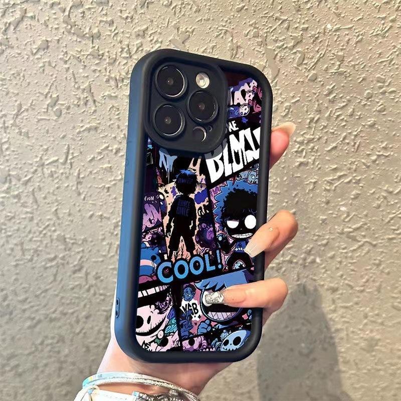 Dark Personality Graffiti Applies To Apple 15plus Mobile Phone Case iPhone16promax Anti-drop 14 Soft 13 Trend