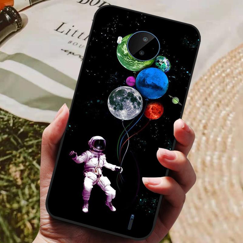 For Nokia C20 Case Soft TPU Silicone Cartoon Back Cover for Nokia C20 Plus Phone Cases TPU Black Bumper for NokiaC20 C 20 Plus
