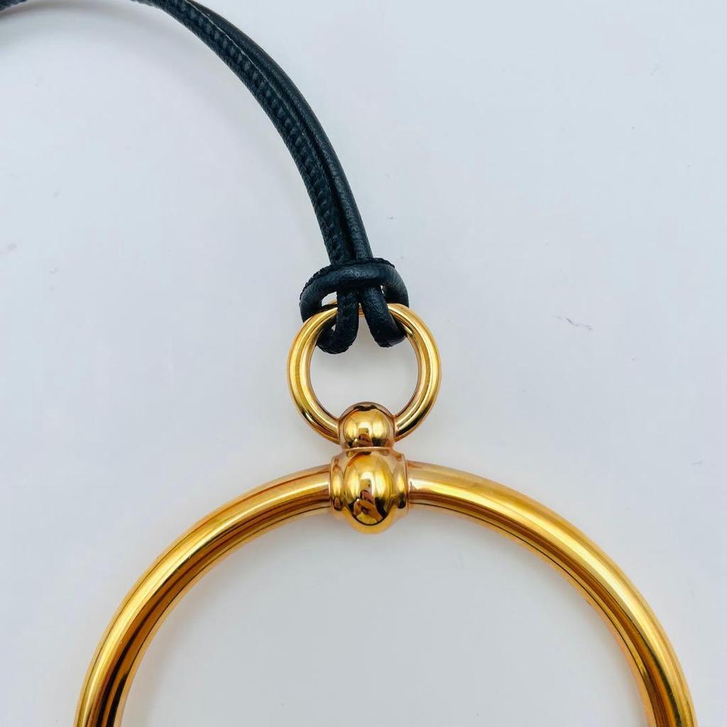 Used 【Unused】Hermes Loop Grand Gold Accessory Pendant Necklace