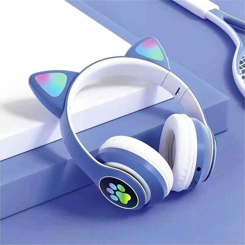 Cat ear luminous bluetooth headset wireless headset cute system