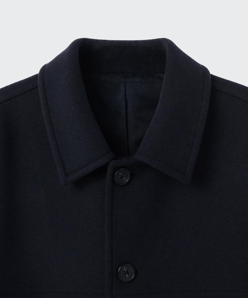 Musinsa Standard Wool Blend Oversized Car Coat [Grayish Navy]