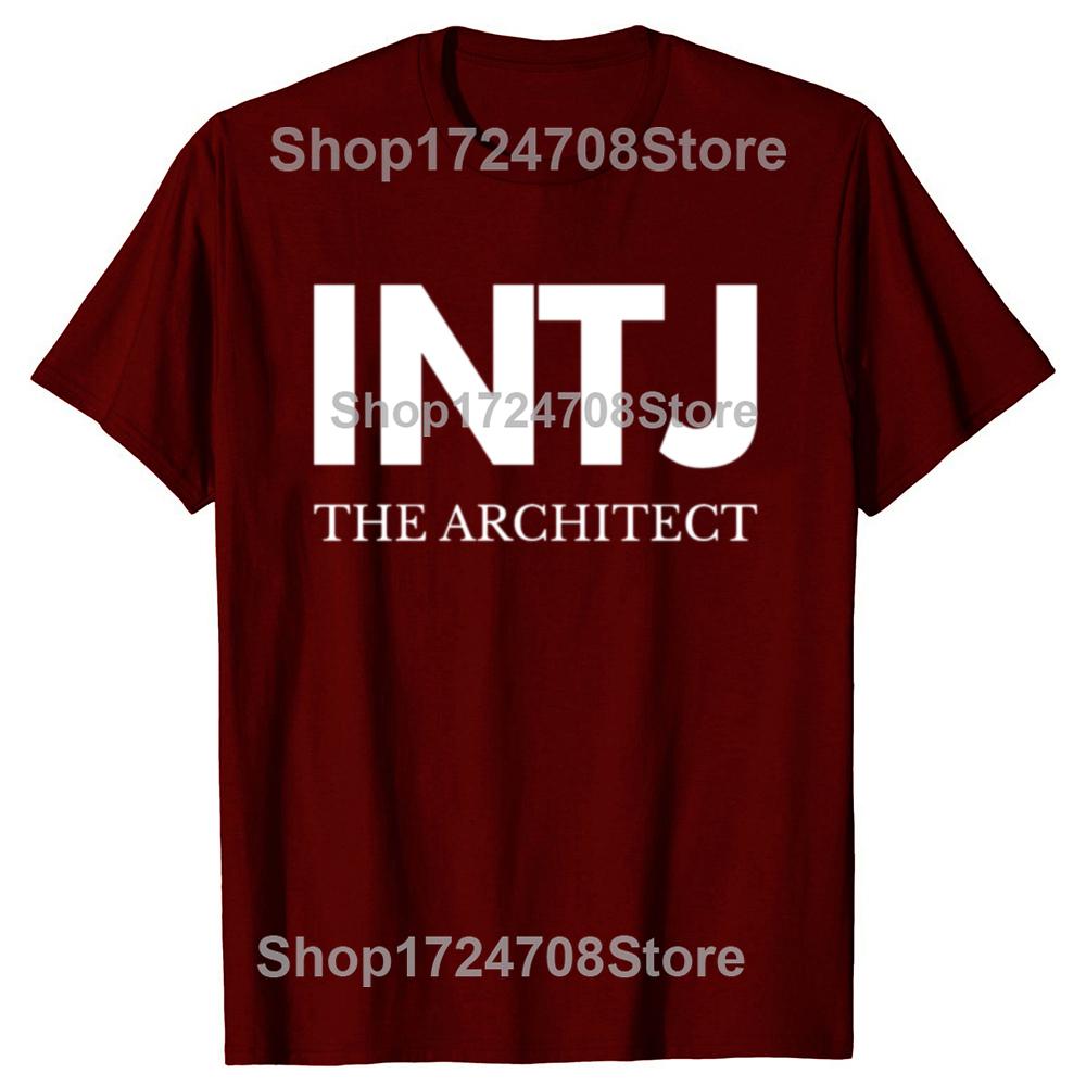 Funny INTJ The Architect Graphic T-shirts Men Women's Fashion Casual Tshirt 100% Cotton Loose Oversized Architecture T Shirt