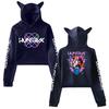 Kpop Lovci démonů Fanmerch Mira Rumi Zoey Huntrix Crop topy Mikina s kočičími uši Dlouhý rukáv Dívčí módní mikina