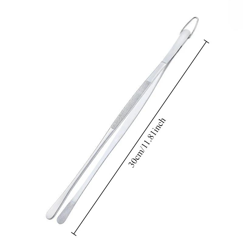 1PC Stainless steel barbecue clip Suitable for barbecue cooking and cocktail making Home BBQ and Beef Clip 12 inch food clip