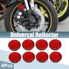 Motoforti 2-8 Sztuk Okrągłe Samoprzylepne Bezpieczeństwa Szprychy Odbijające Samoprzylepny Odbłyśnik do Motocykla Roweru Roweru Średnica 56 mm
