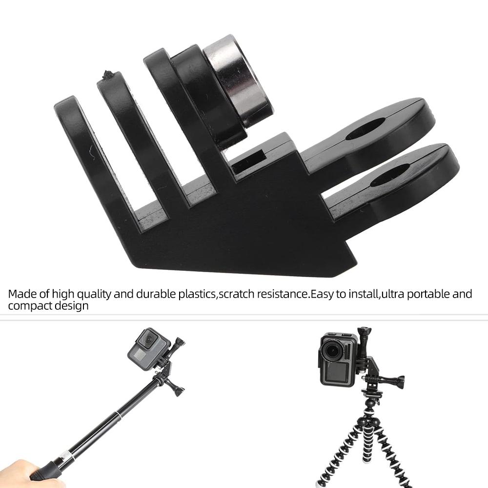 90° Vertical Adapter Tripod Mount for GoPro Hero 13 12 11 10 9 Insta360 SJCAM SJ4000 AKASO DJI OSMO Action Camera Accessories