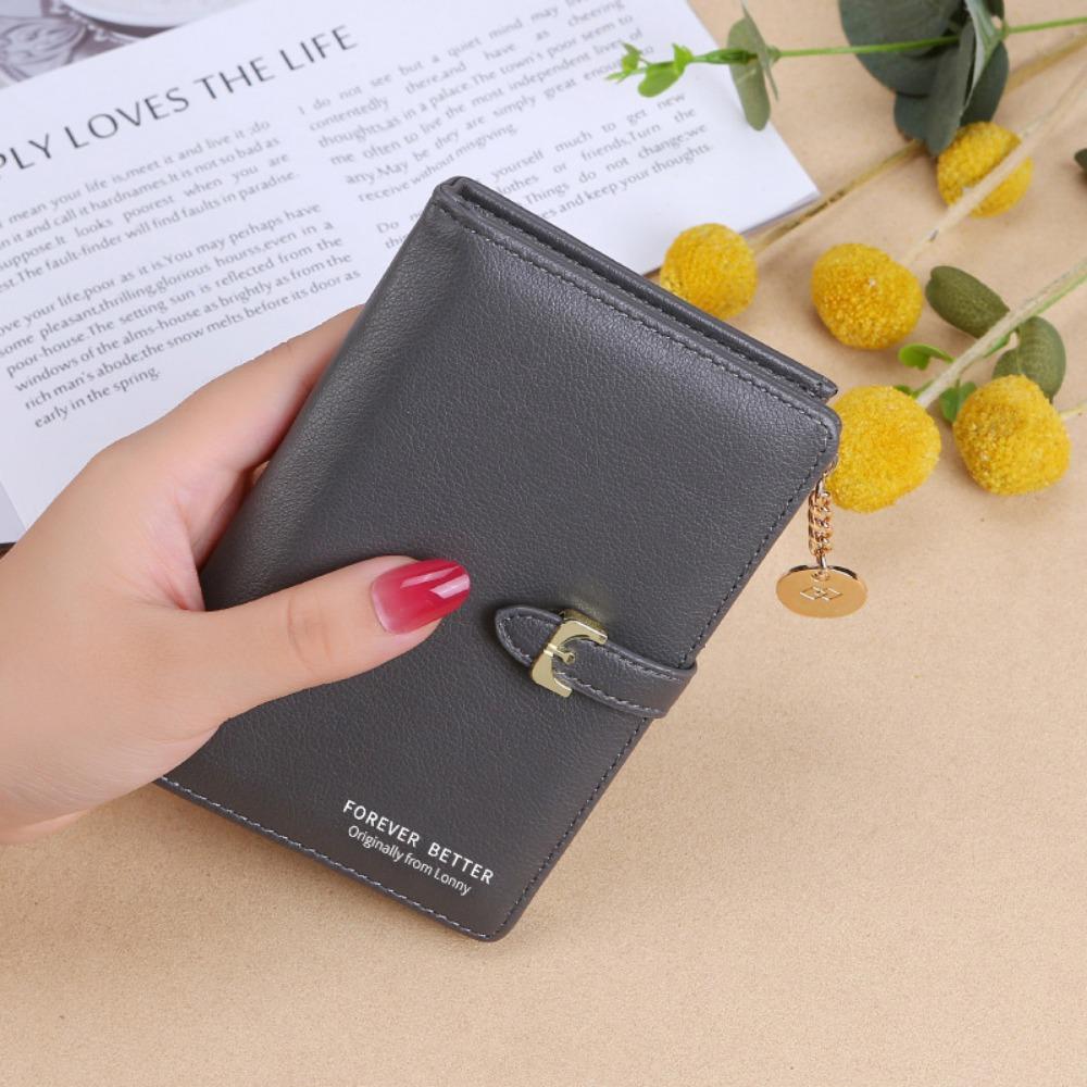 Fashion Waterproof Women Long Wallet Soft Multi-position Leather Ladies Card Bag Wear-resistant Leisure Card Wallet Daily Use серый