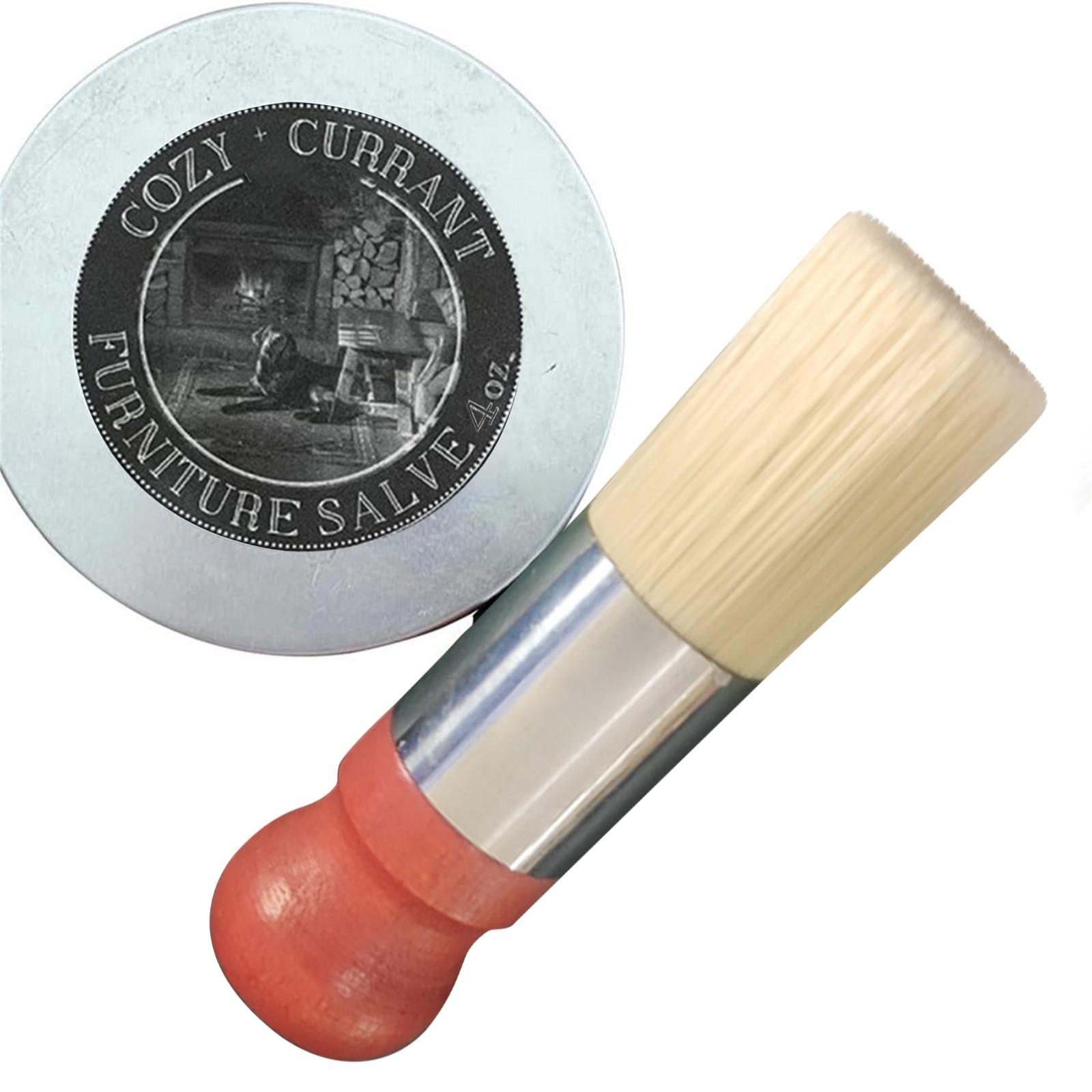 

Мебельная мазь для кожи, Мебельная мазь/мазь для кожи с щеткой из кабаньей щетины для дома One Size чёрный