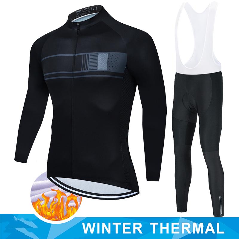 Winter Thermal Fleece Cycling Jersey Bike Mtb Clothing Men Men's Set Ciclismo Hombre Bicycles 2026 Suit Retro Sets Man Clothes