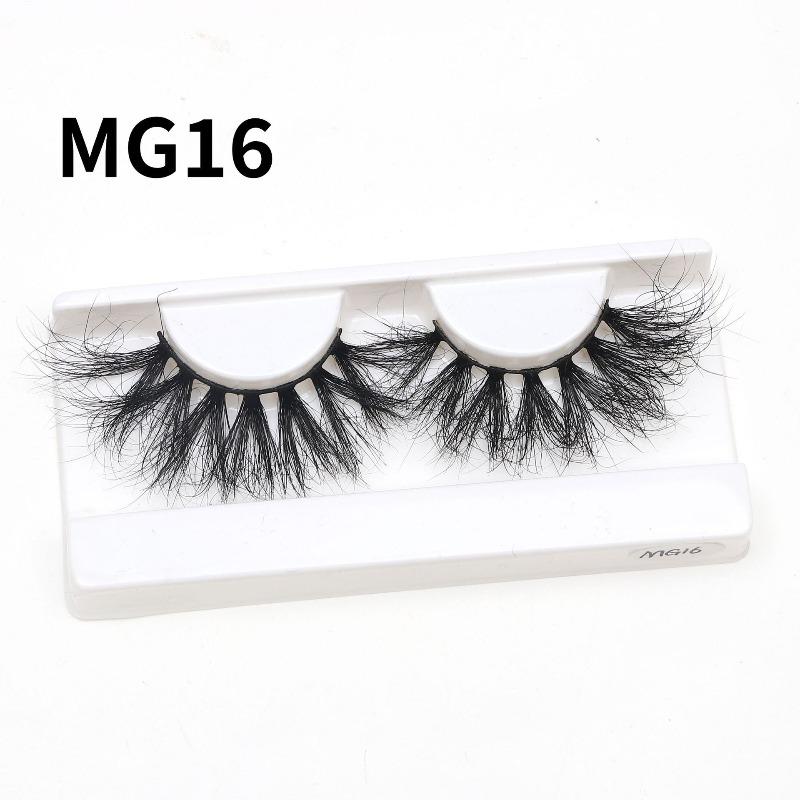Dense Explosive Mink Hair 27mm Extended False Eyelashes Multi-layer Three-dimensional Curled Long Eyelashes Cross-border Supply