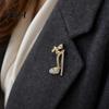 Brooch Pin, High Heels Bow Shape Lapel Pin with Sparkling Rhinestones, Women Badge for Suits Coats Bags Accessories