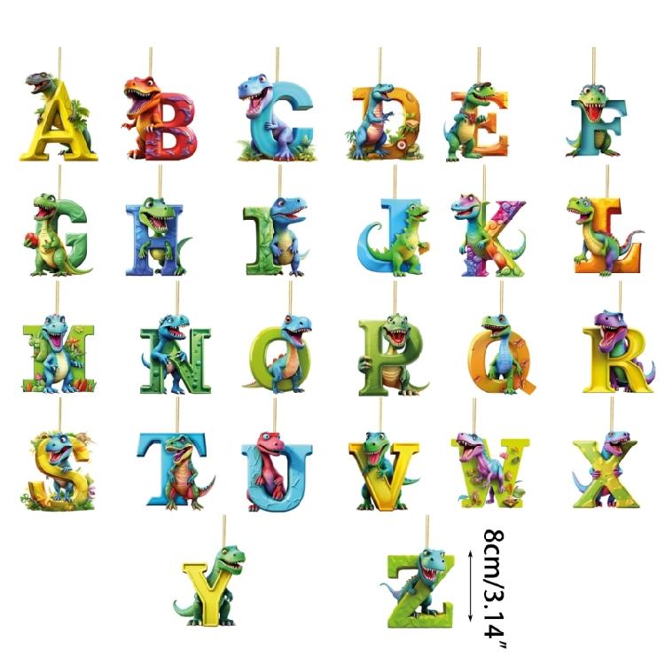 26 Letter Christmas Tree Ornament New Years Animal Christmas Hanging Pendant