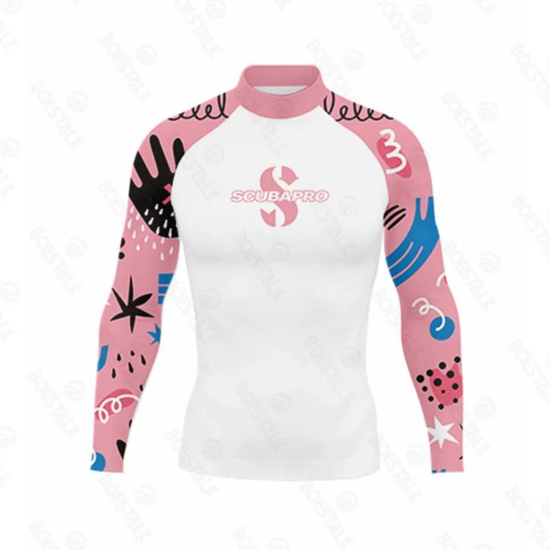 Long Sleeve Rash Guard Split Wetsuit Surfing Swimming Water Sports