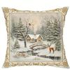 Christmas Decoration Pillowcase New Year Gift Winter Christmas Tree Reindeer Snowman Pillow Cover Home Room Sofa Cushion Cover