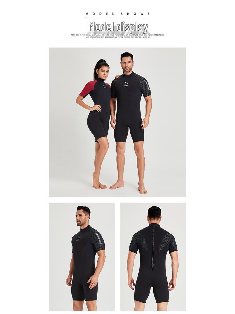 ZCCO 3mm Unisex Short Sleeve Wetsuit - Warm Diving, Surfing, Cold Protection
