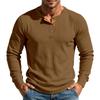 Men's Long Sleeve Shirt Casual Vintage Loose Fit Retro Top for Fall Winter