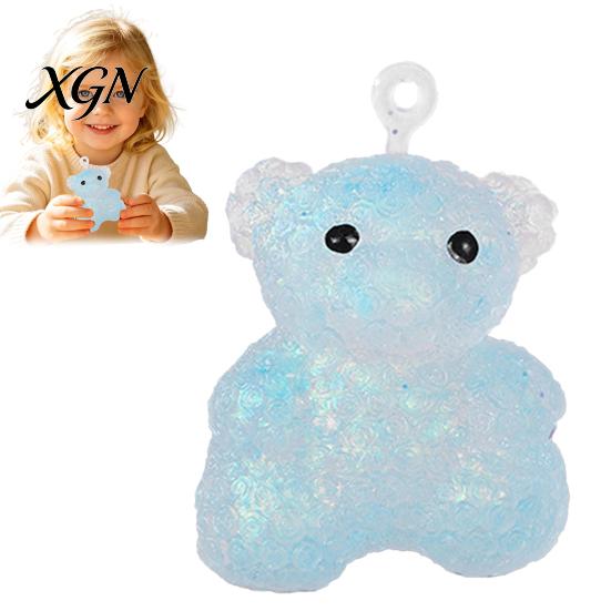 Bear Stress Toy Rose Squeeze Anxiety Relief Ball Soft Portable Stretchy Animal Sensory Pinch Home Office Relaxation