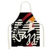 1ks Dámské grafický potisk Kuchyňské zástěry Dámské Lněný bryndák proti znečištění Bez rukávů Zástěry na čištění domácnosti Příslušenství pro domácí vaření