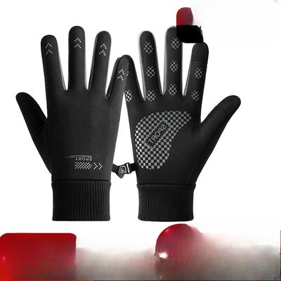 Herbst- und Winterwarme Handschuhe für Damen Outdoor-Reiten und Fahren Rutschfest Herren Touchscreen Plus Samt Winddicht Wasserdicht Kältefest Handschuhe