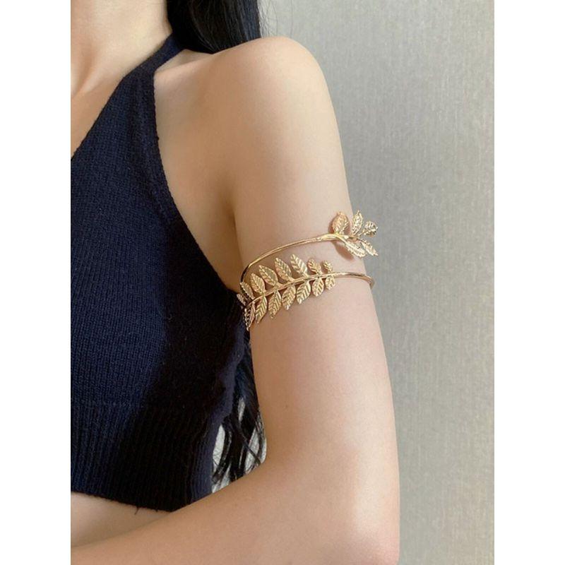 Fashion Exaggerated Metal Leaves Female Butterfly Lines Flowers