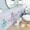 Dental Health Wall Stickers with Cute Tooth Characters Toothbrush And Floss DesignsStick Decals for Bathroom Lavatory Decor.