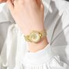Women's Rhinestone Bracelet Watch Alloy Roman Numerals Quartz Wristwatch with Densely Set Crystals, 7mm Ultra Thin Lightweight Design for Office