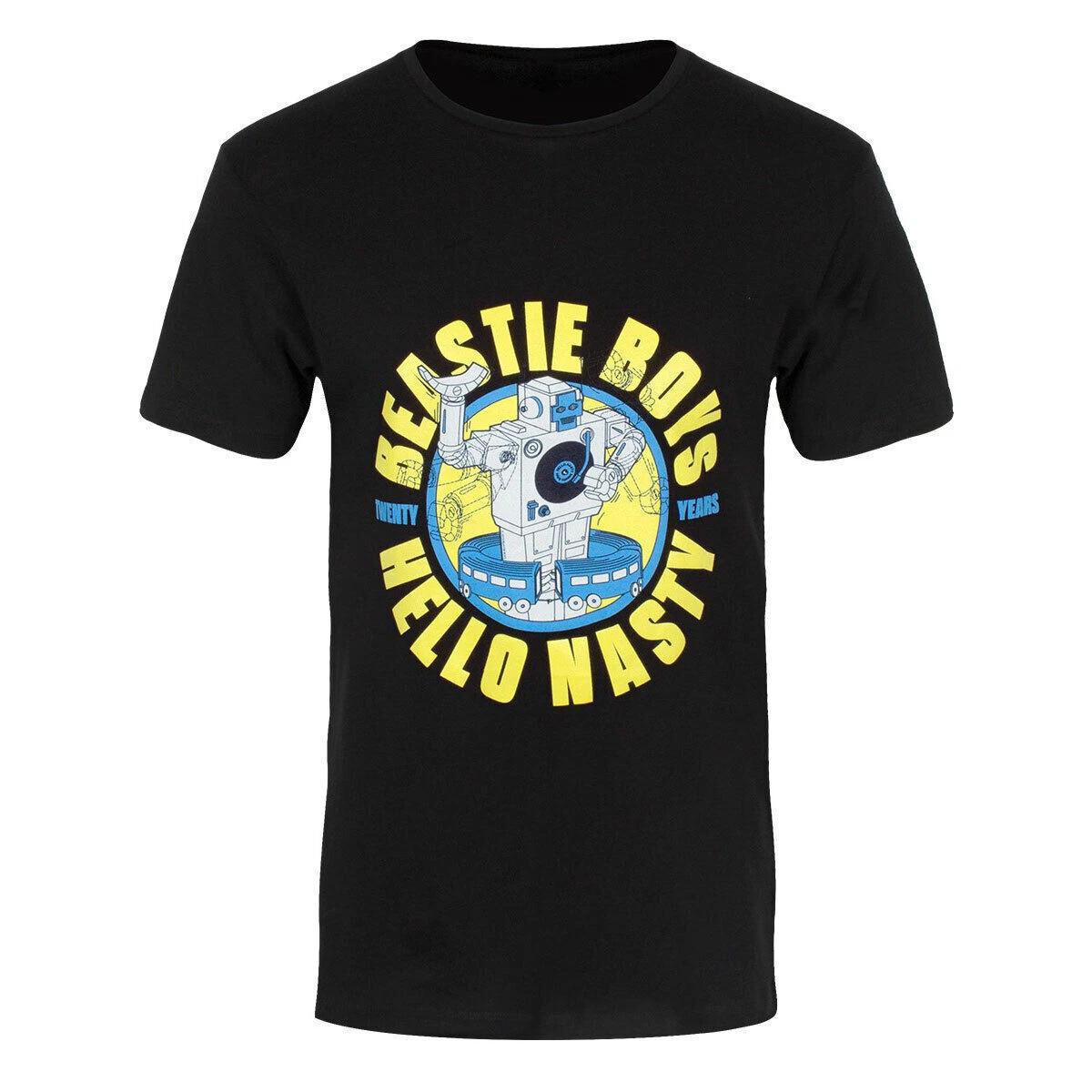 Officially licensed Beastie Boys Hello Nasty 20 Years Mens Black 100% Cotton T-shirt Mens Womens Tees Top S