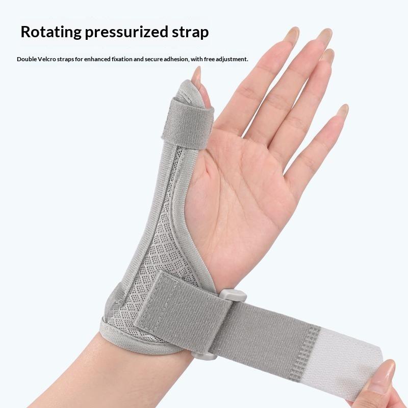 Polyester Wrist Guard Grey Black Adjustable Protective Immobilizer For Thumb Splint Fractures Unisex