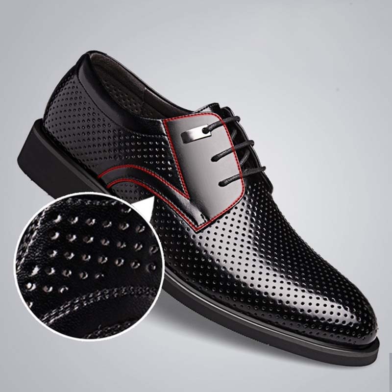 Frühling Große Größe Low-Top Herrenschuhe Herren Innen Erhöhte Formale Business Hohl Lederschuhe Herren Leder Hochzeitsschuhe Bräutigam Schuhe