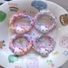 Cartoon KT Beaded Hair Tie: Colorful, High-Elastic Woven Band for Girls & Students