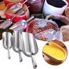 Stainless Steel Metal Food Scoops Multi-Purpose Ice Cubes Shovel Popcorn Sugars Grain Cereal Scoops For Kitchen Bar Party