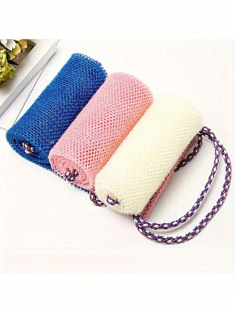 Exfoliating Bath Towel - Soft And Scrub, Nylon Exfoliating Towel With Bubble Foaming, Bathroom Accessories Back To School