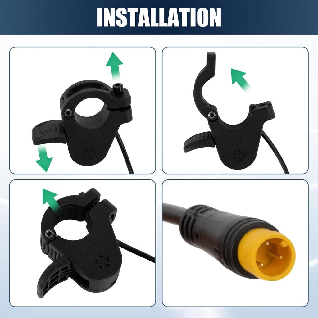 Waterproof Thumb Throttle Accelerator Fit for G3Pro/G4Max Electric Scooter - 22mm Handlebar 3-Pin Plug Compatible