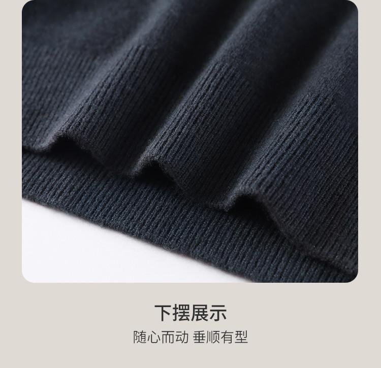 100% Sheepskin Thick Half High Collar Woolen Sweater for Men's Winter Fashion Color Contrast Base Sweater