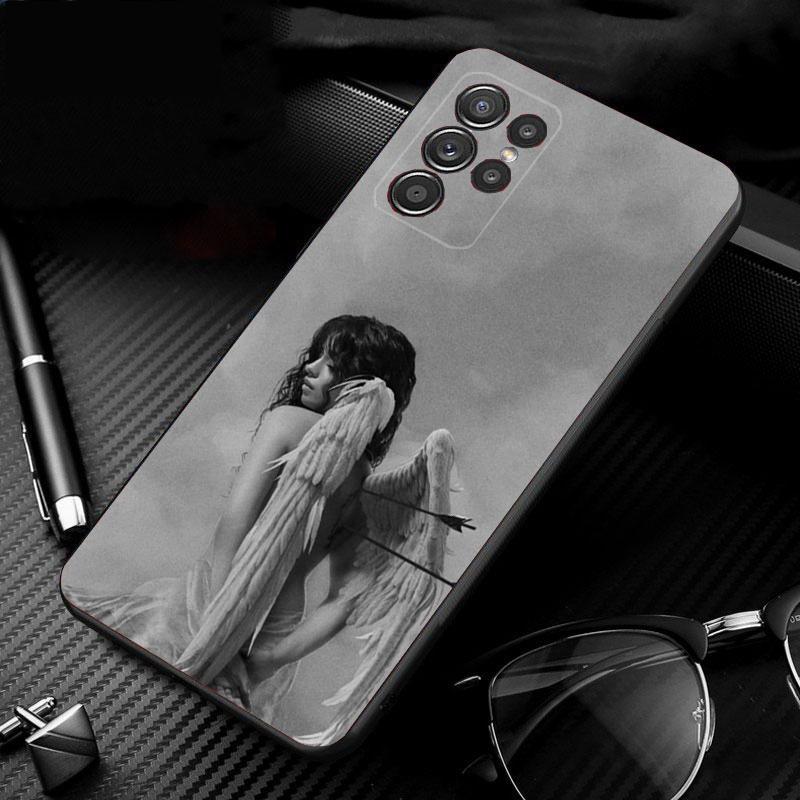 Phone Case For Samsung Galaxy S26 S25 S24 S23 S22 Ultra S23 S22 S25 Plus S24FE S23FE S26Edge Black Angel Death Demon