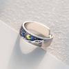 Van Gogh Starry for Sky Ring Open Lover Couple Ring Adjustable Finger Ring for A