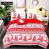Christmas Duvet Cover Set Snowflake Red Elk Reineer Tree Queen King Double Bedding Set Twin Single Boys Adult New Year Gift