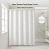 Waterproof Solid Color Cutout Shower Curtain for Bathroom
