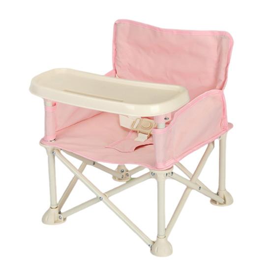 Portable 3-in-1 Baby Booster Seat Cozy Floor Seat with Feeding Tray Foldable Toddler Booster with Safety Belt And Storage Bag for Travel Dining