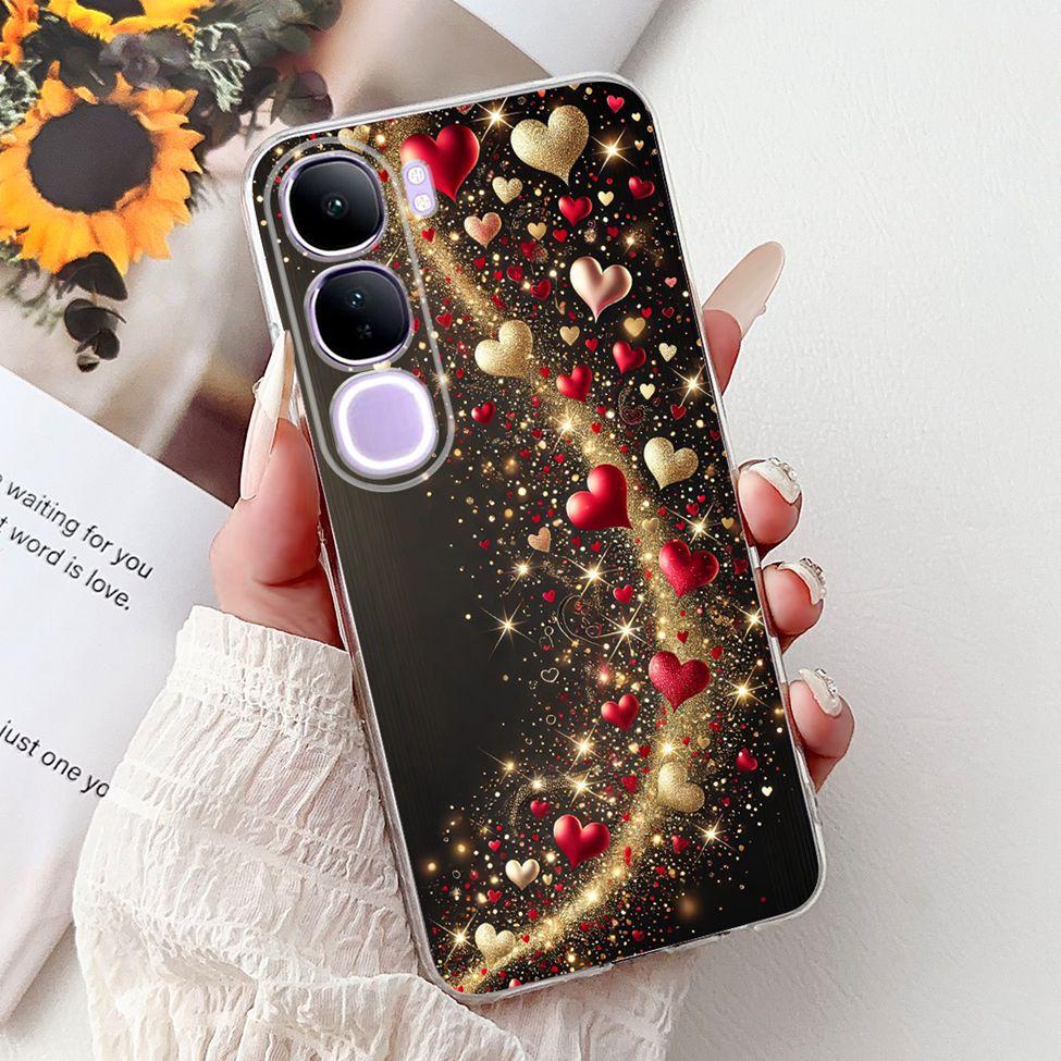 For Vivo V40 Lite 5G IDN Case V2417 Clear Cute Cat Fashion Butterfly Love Painted Soft Phone Case For Vivo V40 Lite 4G IDN Cover