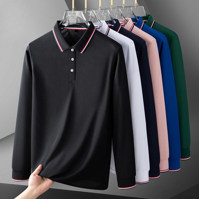 Men'S Polo Shirt Business Casual Long Sleeve T-Shirt Summer Autumn Hot Selling High-Quality Breathable Comfortable Fashion Top