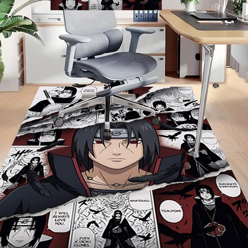 1pc Naruto Vs Itachi Clash Shadows Carpet for Playroom Bedroom Living Room Sofa Home Decor,kids Game Area Rug Non-slip Floor Mat Y723115